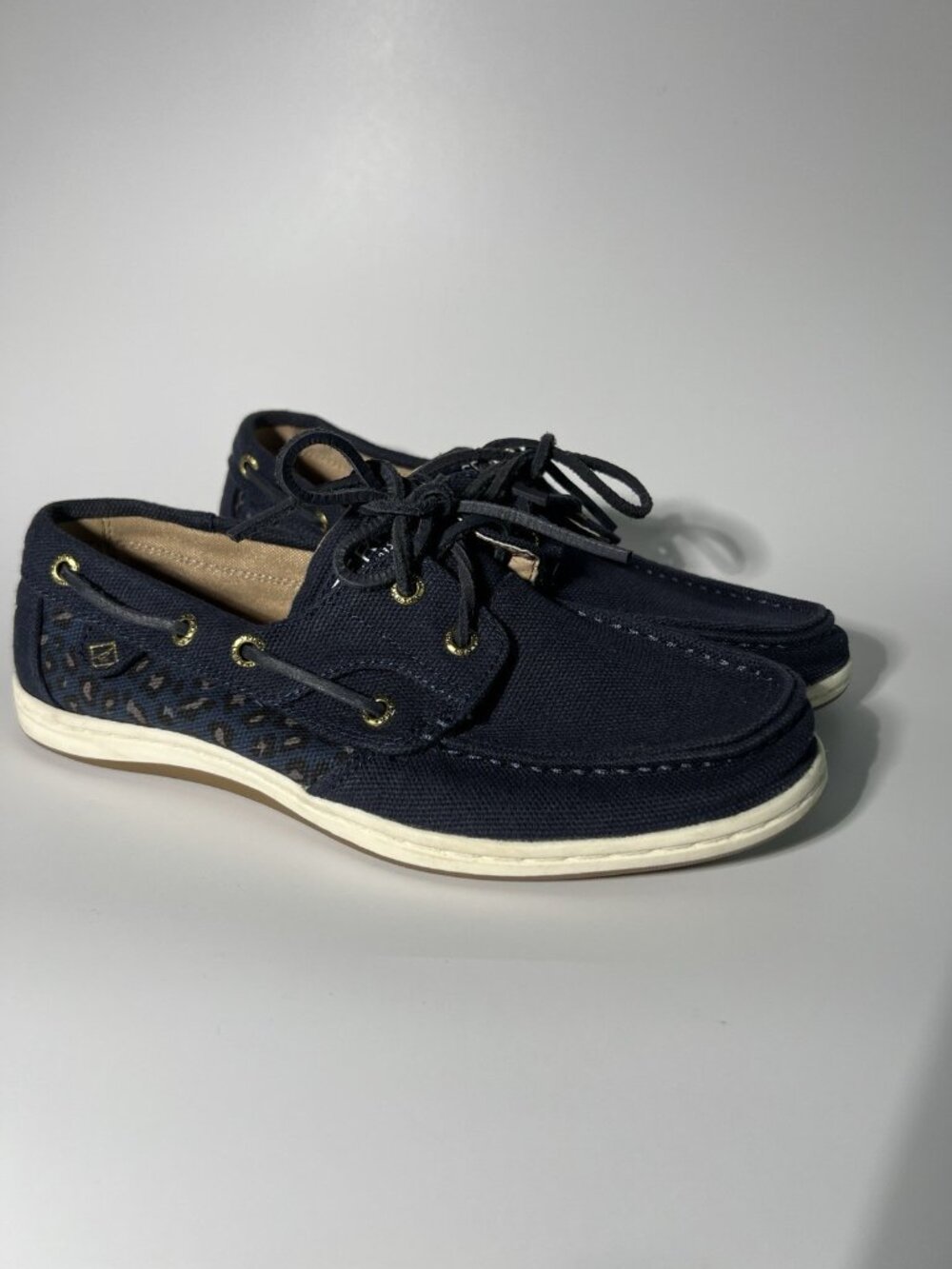 Sperry Koifish Boat Shoes Blue Canvas Women’s Size 8 - Picture 10 of 12